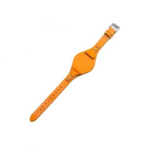 LANAPPTLTG Bracelet de montre en cuir for femmes, 18mm, adapt&eacute; au Fossil ES4113 ES3625 ES3616 ES3838 ES4114(Yellow,18mm Silver-K1) (Aamaz, neuf)