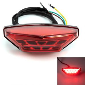evomosa Moto Feu arri&egrave;re LED rouge Feu stop arri&egrave;re Plaque d'immatriculation Feux diurnes Universel pour 12V Moto Scooter ATV Quad Bike Tricycle (Rouge) (evomosa Eur., neuf)