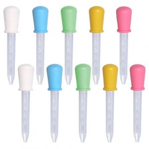 10 Pièces Pipette Plastique 5ml Pipette Graduée Pipette Enfant Pipette Goutte à Goutte Pipette Plastique, Compte Gouttes en Silicone, pour Alimentaire Bonbons Cuisine Animaux Domestiques Plantes (LIN  YAMEIZI UK SHOP, neuf)