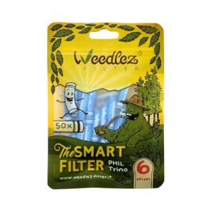 Mister Canapa, Filtres à charbon actif et cellulose, diamètre 6 mm, couleur bleue - Lot de 50 (Mister Canapa, neuf)