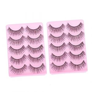 Veemoon Lot De 10 Paires De Faux Cils D&eacute;coratifs Noirs Strass, Volume Dense, Fibres Synth&eacute;tiques, Pour Femmes, Maquillage De Sc&egrave;ne, Usage Quotidien (Quiet Window, neuf)