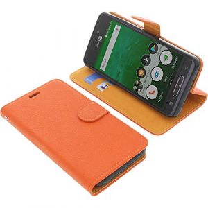 foto-kontor Housse Compatible avec Doro 8035 Style Livre Orange Coque de Protection Portefeuille (Foto-Kontor, neuf)
