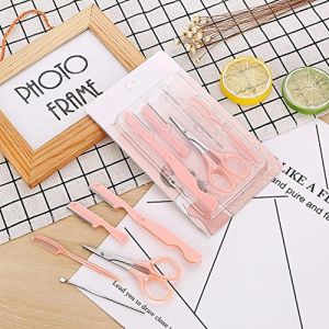 Lot de 5 rasoirs, ciseaux, peigne, oreille, cuill&egrave;re, &eacute;pilation du visage, rasoir, rasoir, maquillage, outils cosm&eacute;tiques pour femme et homme (vocayle, neuf)