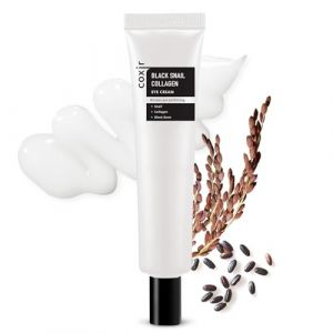 COXIR crème pour les yeux au collagène d'escargot noir (30 ml / 1,01 fl.oz.) haricots noirs, bave d'escargot, structure gluante de collagène formulée de cette crème (LuxeGarde, neuf)