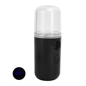 Face Mini Pulvérisateur pour le Visage, Pulvérisateur Portatif pour le Visage, Mini Flacon Pulvérisateur Rechargeable, Hydratant, Humidificateur pour le Visage (BLACK) (Xinyuea, neuf)