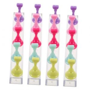 Mikinona 4 Pi&egrave;ces Support Magn&eacute;tique pour Ongles Press Mini Pr&eacute;sentoir Acrylique Portable Bonbon pour Pratique Manucure DIY et Salon (Dawn Cedar, neuf)