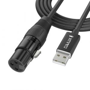 Cubilux C&acirc;ble Microphone USB A vers XLR, Cordon MIC USB vers XLR Femelle pour Ordinateur Portable, PC, 2 m&egrave;tres (Cubilux FR, neuf)