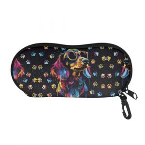 Binienty &Eacute;tui &agrave; lunettes souple, Pochette &eacute;tui &agrave; lunettes avec fermeture &eacute;clair avec clip de ceinture, portable, taille unique (binientyEUR, neuf)