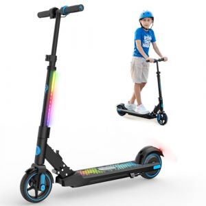 EVERCROSS EV06C Trottinette électrique, 6,5'' Trottinette électrique Pliable pour Enfants 6-12 Ans, Vitesse maximale 15 KM/H, Affichage LED, Lumières LED Colorées, Trottinette Légère pour Enfants (VENTUREX, neuf)