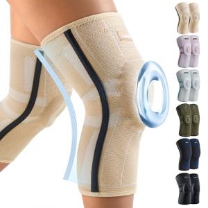 CAMBIVO Genouillere Arthrose Genou 2 Pcs, Genouill&egrave;re Sport avec Stabilisateurs Lat&eacute;raux en PMMA et Coussin en Gel Rotulien, Genouill&egrave;re Rotulienne pour M&eacute;nisque, Douleur Genoux, Sport (Cambivo-FR, neuf)