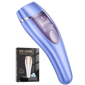 21J &Eacute;pilateur Lumi&egrave;re Puls&eacute;e, IPL &Eacute;pilateur Laser avec Fonction de Refroidissement, Salon &agrave; la Maison,9 Niveaux Laser Epilation pour Femme et Homme, Corps Aisselles, Bleu (SIA Baltic Green support, neuf)