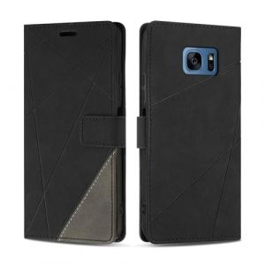 SONWO Coque pour Samsung Galaxy S7 Edge, Protection Housse Etui en Cuir PU Portefeuille avec Emplacements Cartes et Fonction Support pour Samsung S7 Edge, Noir (SONWO EU STORE, neuf)