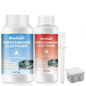 NoxGule Gel Isolant Electrique, Gel Etancheite Electrique, Gel Electrique Etanche, Avec Boite Derivation, Rapport Mélange 2:1, Applicable aux Cartes Circuits Imprimés Cpu, Transparent, Isolant (zhenyingkeji, neuf)