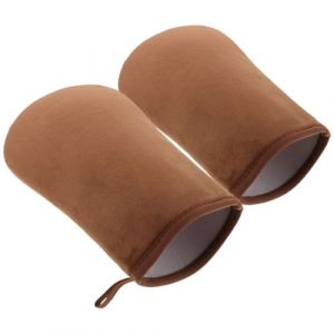 Hohopeti Mitaines Application Autobronzant Tissu Doux avec Outil pour Huile Mitaines Anti-UV Confortables et R&eacute;utilisables pour Corps et Visage Alternative S&ucirc;re au Bronzing Solaire (Orcchid, neuf)