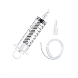 SKYPRO 1 lot de seringue en plastique de 100 ml avec tube, seringue à pointe de cathéter, seringue industrielle de jardin, seringue de mesure à usages multiples pour laboratoires scientifiques (lantian2019, neuf)