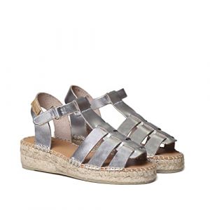 Espadrille Cuir Femme- Emma - Argent, 37 EU (TONI PONS, neuf)