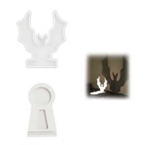 GXGM 1 Jeu Moule &agrave; Bougie de Halloween, Fabrication de Bougies de Halloween, Moule en Silicone pour Bougies de Halloween, Moules &agrave; bougies de Halloween (Chauve-souris) (GXGM, neuf)