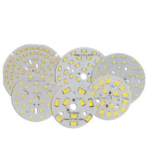 ADZJOY Plaque de Base en Aluminium 3-36 W avec Perles Rondes for Ampoule de plafonnier, Panneau de Modification de Source Lumineuse, Panneau Lumineux LED SMD 5730(Neutral White,5pcs 24W(110MM)) (YFlifangting, neuf)
