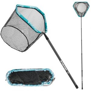 THKFISH &Eacute;puisette de p&ecirc;che de 250 cm, &eacute;puisette &agrave; mailles fines, &eacute;puisette en fibre de carbone avec manche long, &eacute;puisette t&eacute;lescopique, &eacute;puisette en aluminium pour la p&ecirc;che caoutchout&eacute;e, &eacute;puisette &agrave; (CWFISHING, neuf)