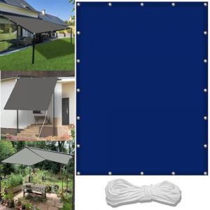 Voiles Ombrages Rectangulaire terrasses 1.2 x 2.2 m UV Protection avec Oeillets Tissu Polyester Multi Couleur et Taille Bâche dombrages La Couverture VéGéTale Serre Pergola, Bleu Foncé (LvLiangShiLiShiQuFengLiMaoYiYouXianGongSi, neuf)