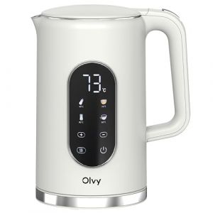 Bouilloire &Eacute;lectrique Olvy 1,7L Inox 2200W &ndash; Bouilloire Eau Chaude &agrave; Temp&eacute;rature R&eacute;glable avec Maintien au Chaud, Double Paroi et S&eacute;curit&eacute; Automatique (Olvy, neuf)