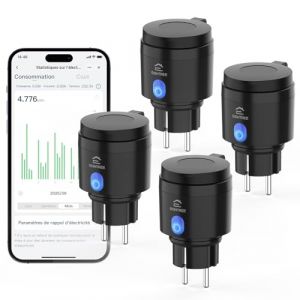 EIGHTREE Prise Connectée Extérieure 16A (Type F), Prise Etanche IP44, Programmateur Prise Extérieur, Contrôle Vocal et à Distance, Monitorage de Consommation, Compatible Alexa/Google/SmartThings (Eightree Shop, neuf)