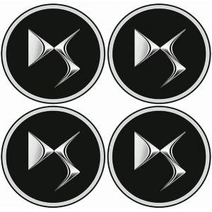 dzggs 4 pièces Auto Cache Moyeux pour DS 3 / DS 3 Crossback/DS 4 / DS 5 / DS 7 / DS 7 Crossback/DS 9, ABS Aluminium Enjoliveur Centre Roue Couvercle de Moyeu Central de Jante avec Logo (LIPENGpeng, neuf)
