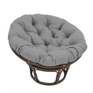 Tielag Coussin pour fauteuil papasan, coussin rond épais, pour fauteuil de jardin, fauteuil pivotant, fauteuil en panier, chaise de balcon, gris foncé, 60 x 60 cm (Tielag, neuf)