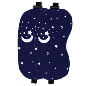 DEARMAMY 2 Pièces Masque de sommeil nuit voyage masque pour les yeux délicat pour dormir traverses adulte masque pour les yeux dormir masques pour dormir Lin en coton Couleur Aléatoire (Liiane, neuf)