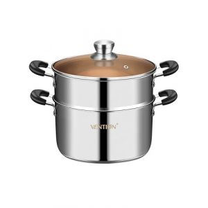 VENTION Couscoussier Induction 3,6L, Petit Cuiseur Vapeur 22 cm, Cuit Vapeur Inox (Global Wan Sheng, neuf)