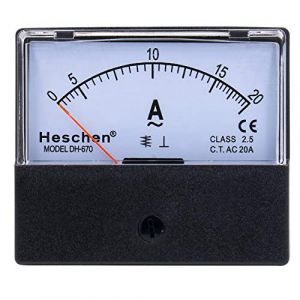 Heschen Ampèremètre DH-670 AC 0-20 A Classe 2.5 Certifié CE (Heschen, neuf)