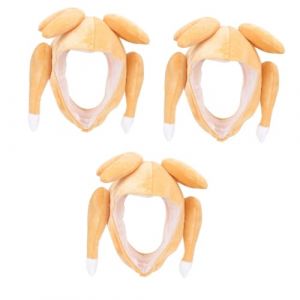 VALICLUD 3 Pièces Bouchon de cuisse de poulet chapeau de conception de pilon chapeau de dessin animé chapeau noel chapeau de noel casquettes de carnaval décor de chapeau de festival (Sudersana, neuf)