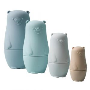 Uposao Lot de 4 poupées Russes en Silicone, Jouet de Poupées Gigognes Montessori Poupées Gigognes Silicone Dessin Animé Mignon Jouets Éducatifs pour Enfants, Jeux de Développement Intellectuel (Uposao, neuf)