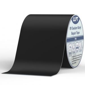 LLPT Ruban étanche en Butyle | Noir | Toit Ruban De Réparation | Bande etancheite autocollante bitumeuse pour RV | Pour camping-car, remorque,Bateau réparer Les Fuite (SV62110BK6) | 152 mm x 15 m (LLP EU Direct, neuf)