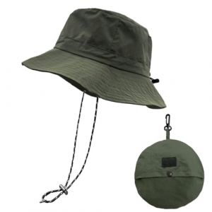 CULEO Chapeaux de randonnée femme, 1 article bob homme bob chapeau chapeau femme chapeau anti uv femme chapeau de pluie femme chapeau femme soleil (Vert armée) (CARTW CONNECT TRADING LTD, neuf)