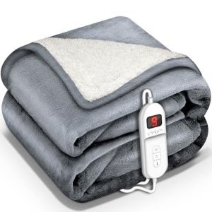 sinnlein® Couverture chauffante 180 x 130 cm avec arrêt Automatique | Couverture électrique avec 9 Niveaux de température | Couverture Douillette Lavable (DWD-Company, neuf)