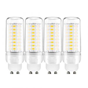 GU10 Ampoule LED Ma&iuml;s 12W Blanc Chaud 3000K Remplacement Ampoules &Agrave; Incandescence &Eacute;quivalentes 100W, Ampoules C&eacute;ramiques Pour Ma&iuml;s Douille Angle De Faisceau 360&deg; Sans Flicker, Paquet De 4,AC 220V~240V (YuCangShang Tech Store, neuf)