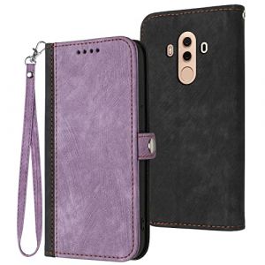 Coque Cuir pour Huawei Mate 10 Pro,Etui en Cuir pour t&eacute;l&eacute;phone Portable Coque pour Huawei Mate 10 Pro BLA-L29 BLA-L09 BLA-AL00 BLA-A09 Coque Housse Etui Purple (Jielangxin, neuf)