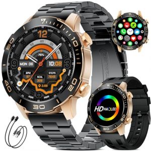 SUNKTA Montre Connect&eacute;e Homme,500mAh Longue Autonomie Batterie/&Eacute;cran AMOLED 1,43 Pouces avec Appels/Fr&eacute;quence Cardiaque/Tension art&eacute;rielle/P&eacute;dom&egrave;tre/IP68 &Eacute;tanche Smart Watch pour Android/iOS (Xiaxin shop, neuf)
