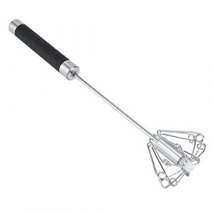 Lwuey Fouet à Oeufs de Cuisine,Fouet Multifonctionnel Semi Automatique Main Batteur Lait Rotatif Manuel Mélangeur Cuisine Tiges Mélanger Acier Inoxydable pour Fouetter Battre Faire Mousser Sauce (Liwuwer, neuf)