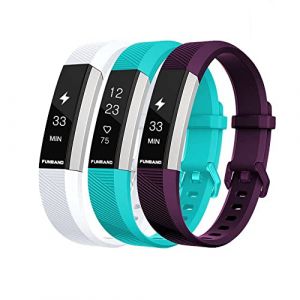 FunBand Bracelet en Silicone Souple pour Fitbit Alta HR et Alta - Sangle de Remplacement Réglable Sport Accessoire pour Montre Connectée (3-Pack) (FunBand EU Direct Store, neuf)