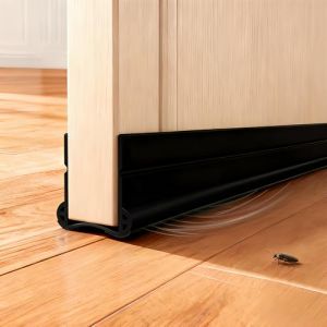 Lonwiner 93cm Joint de Porte Anti Bruit Porte, Isolation Coupe-Froid d'entr&eacute;e Boudin de Porte d'entr&eacute;e Isolant Coupe-Froid R&eacute;sistant aux Intemp&eacute;ries pour (Noir) (WTYLL-EU, neuf)