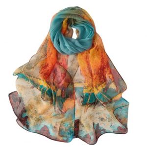 FAIRYGATE Echarpe Future Mari&eacute;e Foulard pour les Femme Soie comme une &Eacute;charpe Longue de Ch&acirc;le Etole Charmant &Eacute;l&eacute;gant Accessoire Indispensable 160 * 50cm B7217 (FAIRY GATE, neuf)