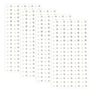 YAZWUR 720 pi&egrave;ces, clous pour les l&egrave;vres, faux piercings pour le nez et sourcils, piercing nez anneaux, &agrave; coller pour le nombril, acier inoxydable, style cool punk Y2K (Argent Blanc) (Romanimania OU, neuf)