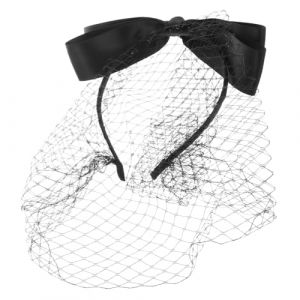WATIIFUFU Voile Retro Nœud Noir pour Funérailles et Fêtes Élégant Headband Voilette (Heaezi, neuf)