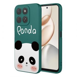 ILING Coque pour Honor 400 Smart/Honor X7d, Tr&egrave;s Mince &Eacute;l&eacute;gante Fleurs Vignes ou Panda Mignons Design Housse, Souple Silicone Liquide TPU Bumper Antichoc Mat Femme &Eacute;tui (Vert A02) (Wanten, neuf)