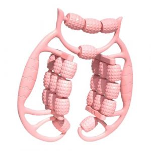 LeeQinersw Rouleau de Massage pour les Jambes, Outil de Massage des Tissus Profonds, Rouleau en Mousse Portable &agrave; 360 Degr&eacute;s pour l'&Eacute;quipement de Musculation, 24 Roues, Rose (LeeQiner, neuf)