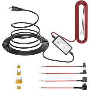 GUUZI Mini Dash Cam Hardwire Kit pour Dash Camera Chargeur de cam&eacute;ra de tableau de bord de voiture Cordon d'alimentation pour Mini USB Dash Cam 320cm de longueur 12V-24V &agrave; 5V/2.5A (GUZI STORE, neuf)