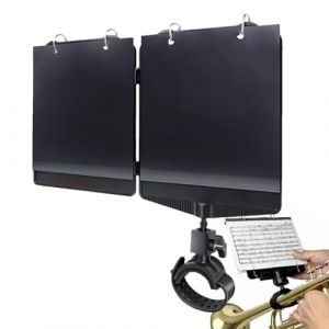 Pupitre de partition &ndash; fanfare lyre pour trompette &ndash; Fournitures d'instruments &agrave; cordes pour joueurs de caisse claire, grosse caisse, violon, piano, guitare, clarinette, hautbois conducteur (zhrnfm, neuf)