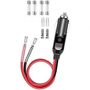 Liwinting Prise Allume-cigare Prise Allume-cigare Voiture 12V/24V Cordon D'alimentation Allume-cigare Voiture 0.3m (Liwinting FR, neuf)